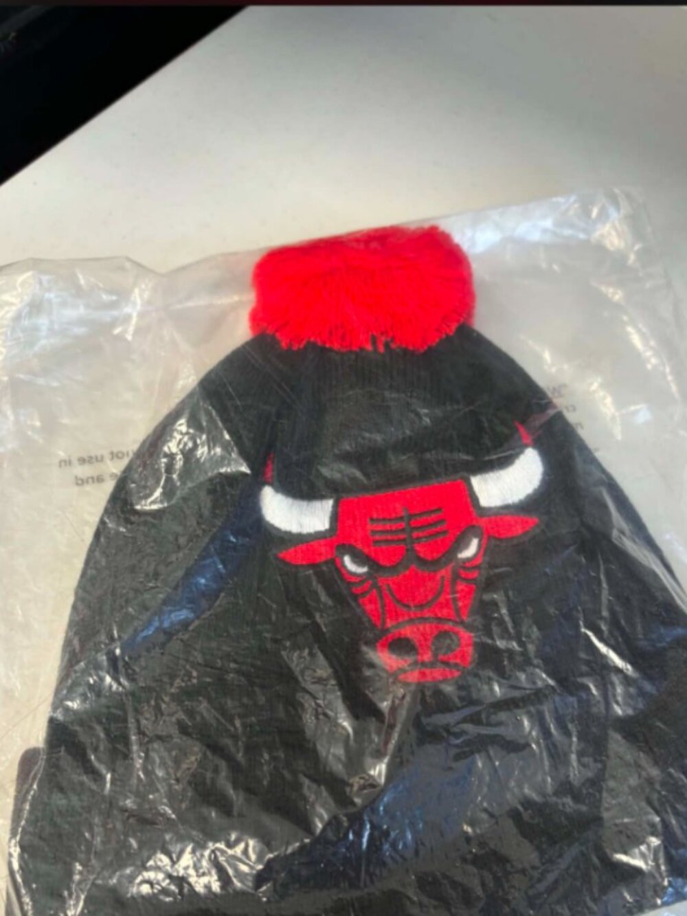 Mitchell and Ness black Chicago Bulls knit beanie new in package